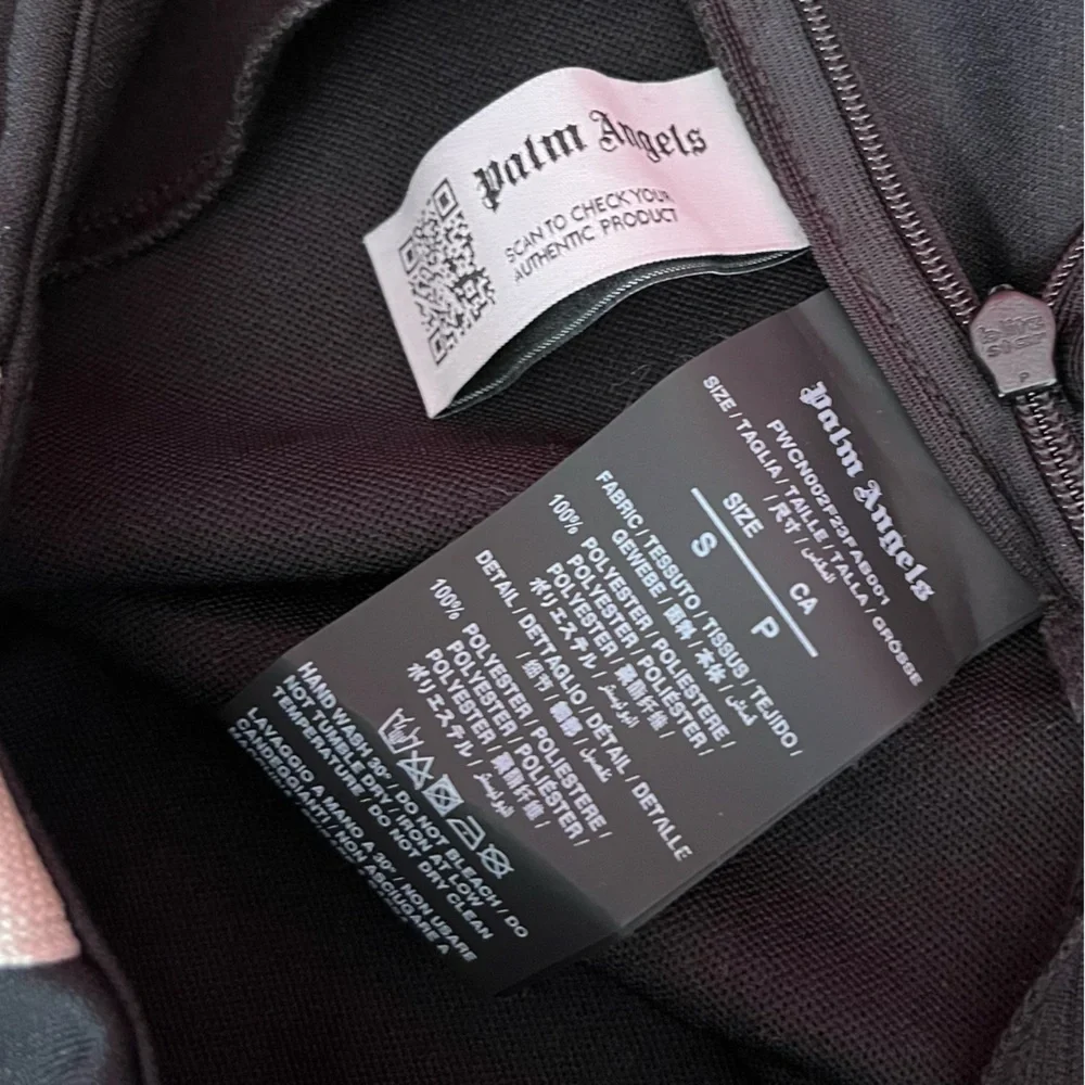 NWT Palm Angels Stripe Detail Track Mini Skirt Pockets Black Off White Authentic - Picture 13 of 16